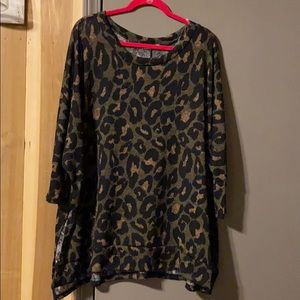 Cheetah oversized tunic